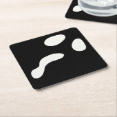 Leuke Halloween boek gezicht spook enge partij Kartonnen Onderzetters (Schuin)