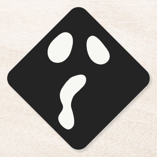 Leuke Halloween boek gezicht spook enge partij Kartonnen Onderzetters (Voorkant)