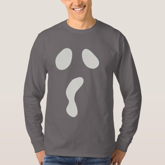 Leuke Halloween boek gezicht spook enge partij T-shirt (Voorkant)