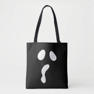 Leuke Halloween boek gezicht spook enge partij Tote Bag