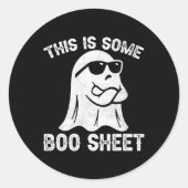 Leuke Halloween Boo Ghost kostuum Dit is een aanta Ronde Sticker (Voorkant)