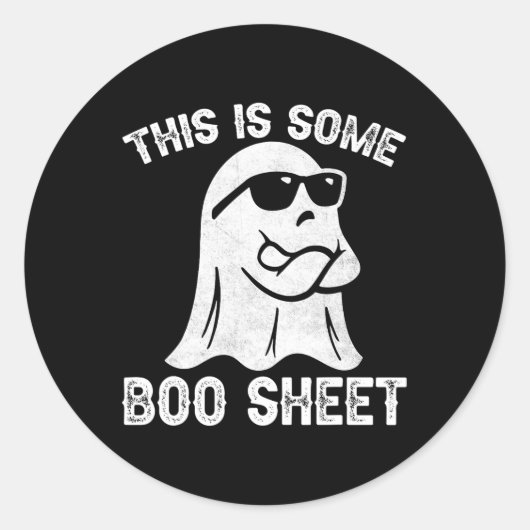 Leuke Halloween Boo Ghost kostuum Dit is een aanta Ronde Sticker (Voorkant)
