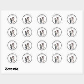 Leuke Halloween Bride & Groom Trick-or-Treat Stick Ronde Sticker (Vel)