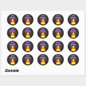 Leuke Halloween Candy Corn Gelukkige Verjaardag Ronde Sticker (Vel)