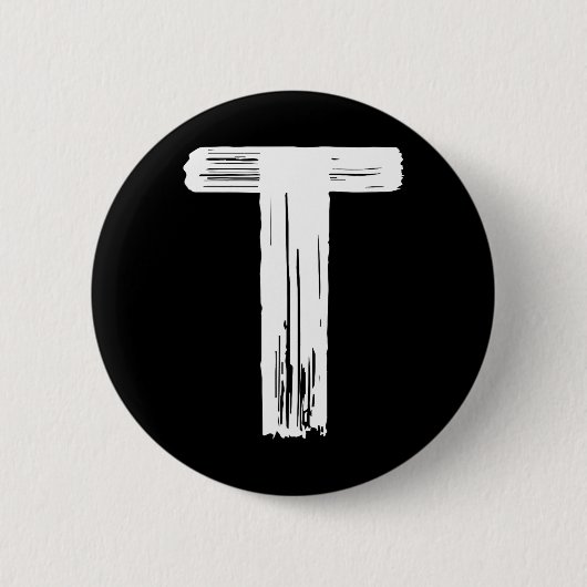 Leuke Halloween Carnaval Kostuum Letter T Groene V Ronde Button 5,7 Cm (Voorkant)