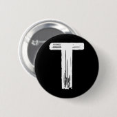 Leuke Halloween Carnaval Kostuum Letter T Groene V Ronde Button 5,7 Cm (Voorkant /achterkant)