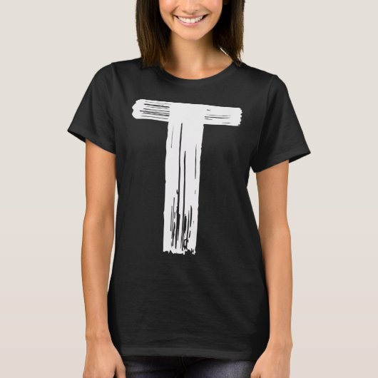 Leuke Halloween Carnaval Kostuum Letter T Groene V T-shirt (Voorkant)