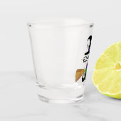 Leuke Halloween Cartoon Heks Custom Shot Glas (Links)