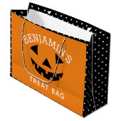 Leuke Halloween Cartoon pompoen Trick or treat Groot Cadeauzakje (Voorkant Gekanteld)