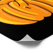 Leuke Halloween Cat Butt Pumpkin Oranje Tab Poster (Hoek)