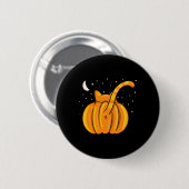 Leuke Halloween Cat Butt Pumpkin Oranje Tab Ronde Button 5,7 Cm (Voorkant /achterkant)