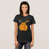 Leuke Halloween Cat Butt Pumpkin Oranje Tab T-shirt (Voorkant volledig)