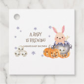 Leuke Halloween Cauldron Baby is Brouwen Douche Bedankjes Labels (Voorkant)