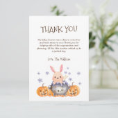 Leuke Halloween Cauldron Baby is Brouwen Douche Bedankkaart (Staand voorkant)