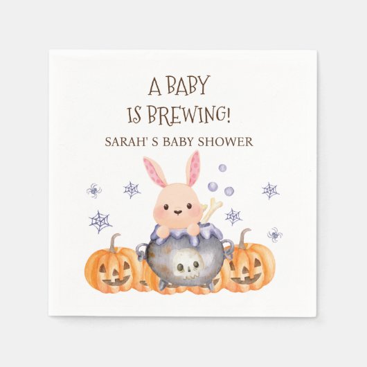 Leuke Halloween Cauldron Baby is Brouwen Douche Servet (Voorkant)