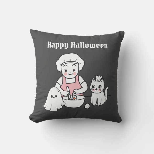 Leuke Halloween Cookout Kussen (Voorkant)