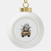 Leuke Halloween Design Halloween Gnomen op een Keramische Bal Ornament (Voorkant)