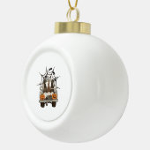 Leuke Halloween Design Halloween Gnomen op een Keramische Bal Ornament (Rechts)