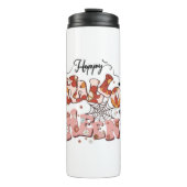 Leuke Halloween Design Happy Halloween Retro Thermosbeker (Voorkant)