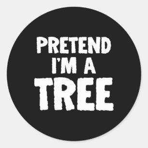 Leuke Halloween doe alsof ik een boom ben Ronde Sticker
