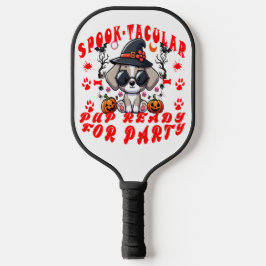 Leuke Halloween Dog Pumpkin Design voor huisdieren Pickleball Paddle