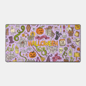 Leuke Halloween Doodle Patroon Bureaumat (Voorkant)