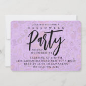 Leuke Halloween Doodle Patroon Kaart (Achterkant)