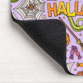 Leuke Halloween Doodle Patroon Muismat (Hoek)