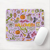 Leuke Halloween Doodle Patroon Muismat (Met muis)