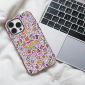 Leuke Halloween-doodlepatroon iPhone Hoesje
