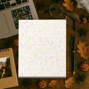 Leuke Halloween-doodlepatroon Notitieblok