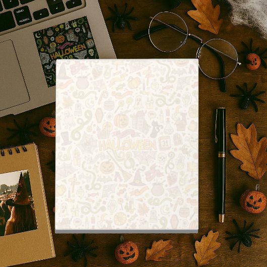 Leuke Halloween-doodlepatroon Notitieblok