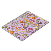 Leuke Halloween-doodlepatroon Notitieboek (Linkerzijde)
