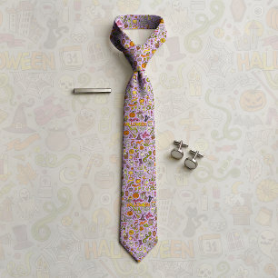 Leuke Halloween-doodlepatroon Stropdas