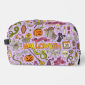 Leuke Halloween-doodlepatroon Toilettasje (Voorkant)
