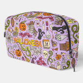 Leuke Halloween-doodlepatroon Toilettasje (Rechterhoek)