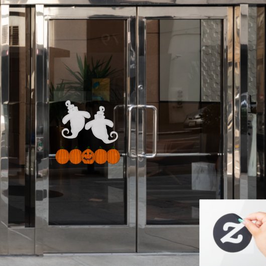 Leuke Halloween en pompoen Raamsticker (Kantoordeur)