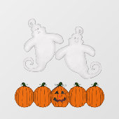 Leuke Halloween en pompoen Raamsticker (Vel)