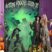 Leuke Halloween "Er Spooky Van Worden" Selfie Stop Spandoek