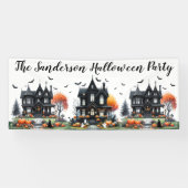 Leuke Halloween-feestbannerbord Spandoek (Horizontaal)