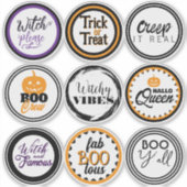 Leuke Halloween-feestfavor Sticker (Voorkant)