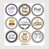 Leuke Halloween-feestfavor Sticker (Vel)
