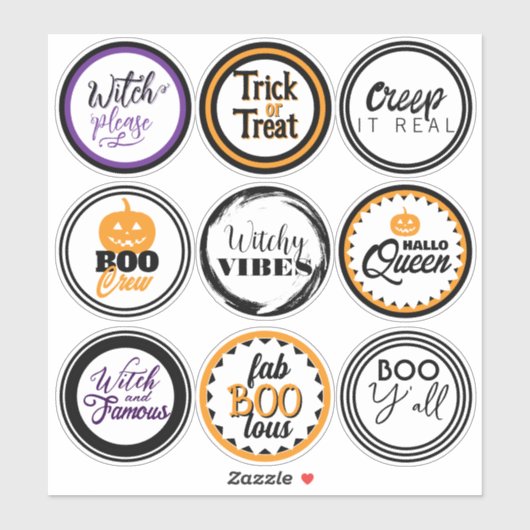Leuke Halloween-feestfavor Sticker (Vel)