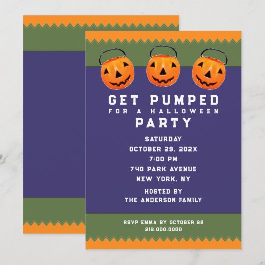 Leuke Halloween-feestje Kaart (Voorkant / Achterkant)