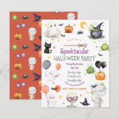 Leuke Halloween-feestje Kaart (Voorkant / Achterkant)