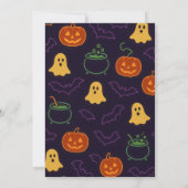 Leuke Halloween-feestuitnodiging Kaart (Achterkant)