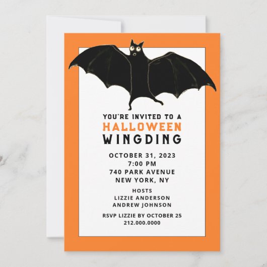 Leuke Halloween-feestuitnodigingen Kaart (Voorkant)