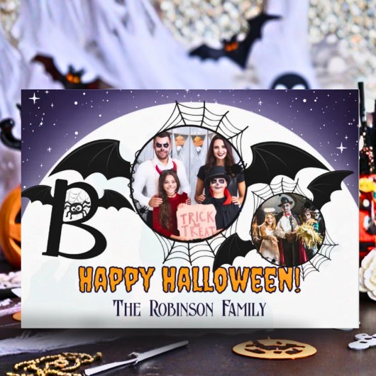 Leuke Halloween-foto-collagegroet Feestdagenkaart