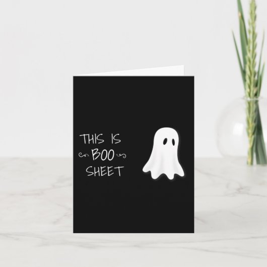 Leuke Halloween geest Dit is Boo Sheet Kaart (Voorkant)