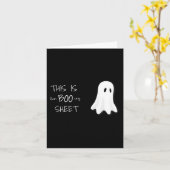Leuke Halloween geest Dit is Boo Sheet Kaart (Gele Bloem)